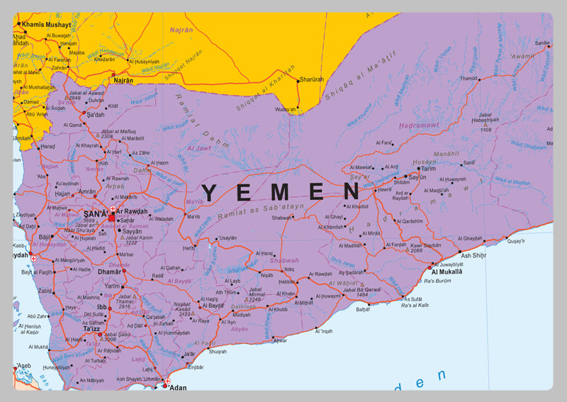 Detailed Political Middle East Map