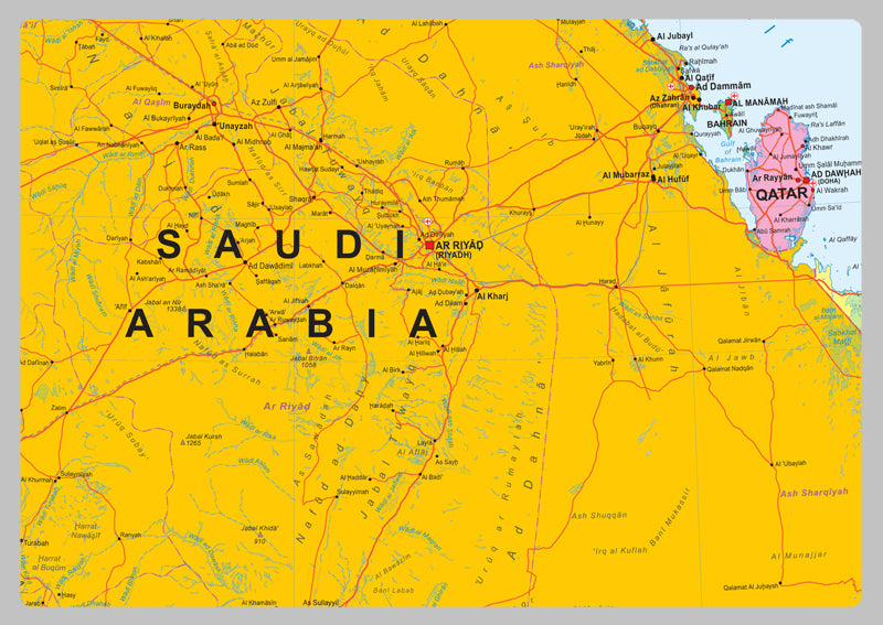 Detailed Political Middle East Map