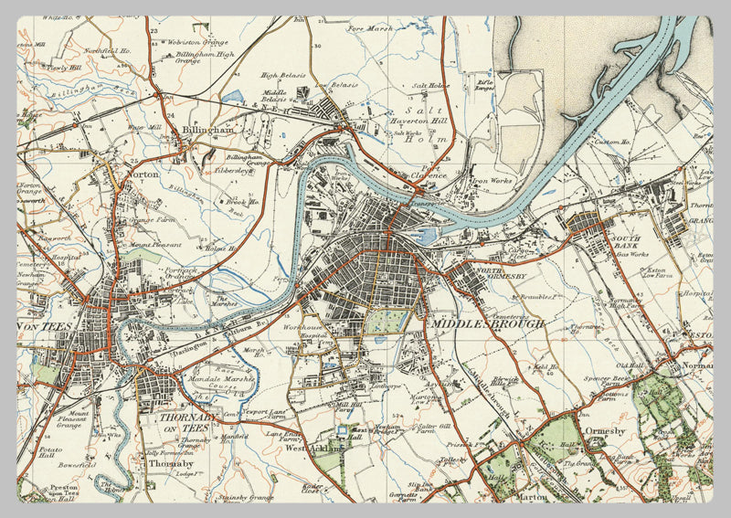 1920 Collection - Middlesbrough & Hartlepool Ordnance Survey Map