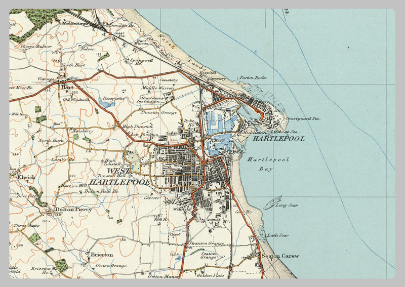 Hartlepool Postcode Map 1920 Collection - Middlesbrough & Hartlepool Ordnance Survey Map– I ...