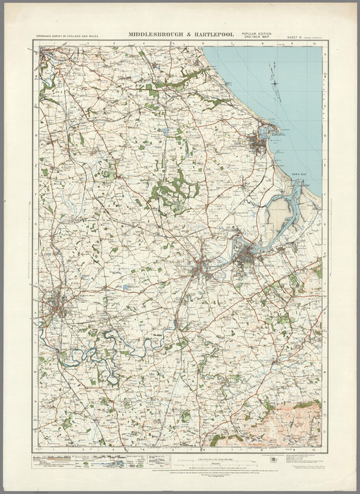 1920 Collection - Middlesbrough & Hartlepool Ordnance Survey Map