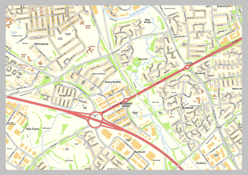 Milton Keynes Street Map