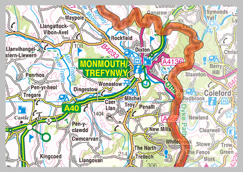 Monmouthshire County Map– I Love Maps