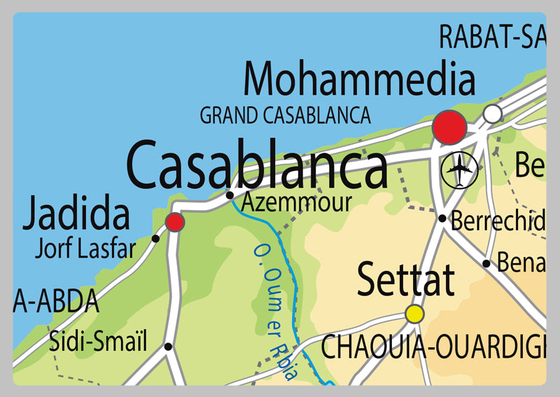 Physical Map of Morocco - The Oxford Collection