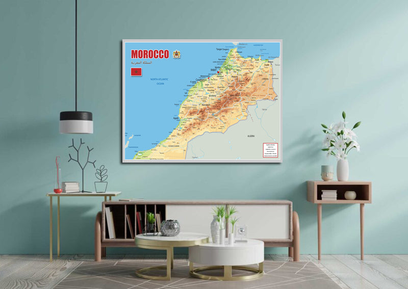 Physical Map of Morocco - The Oxford Collection
