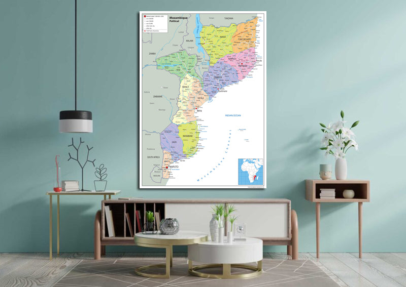 Mozambique Political Map
