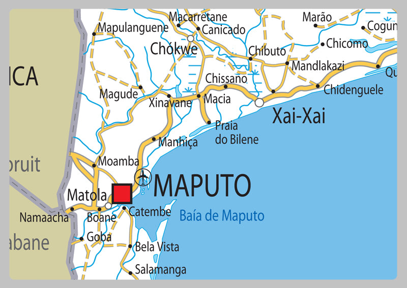 Mozambique Road Map– I Love Maps