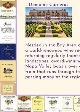 Illustrated Wall Map of Napa Valley - a wine wonderland - A2