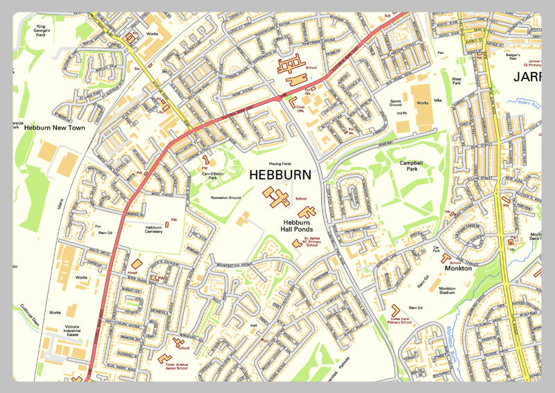 Newcastle Street Map