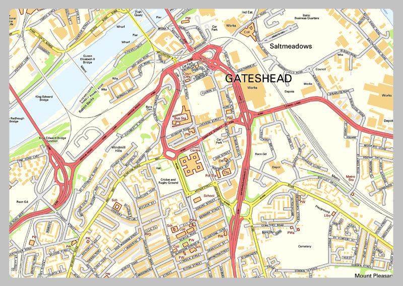 Newcastle Street Map