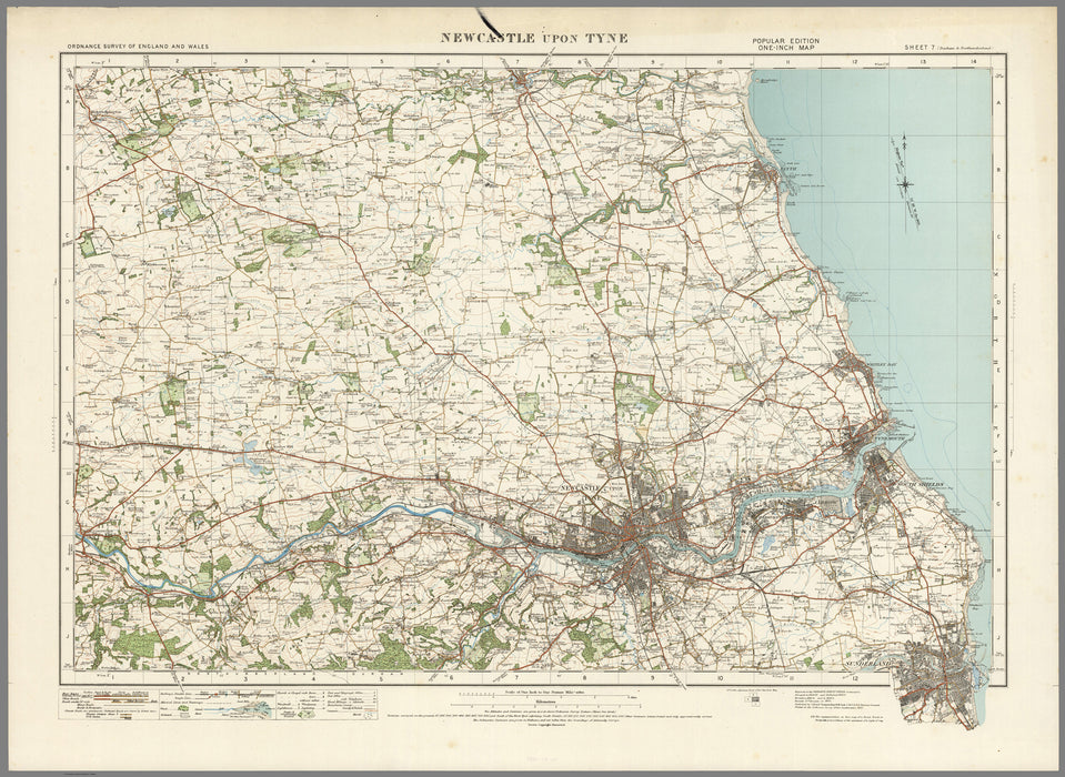 1920 Collection - Newcastle upon Tyne Ordnance Survey Map