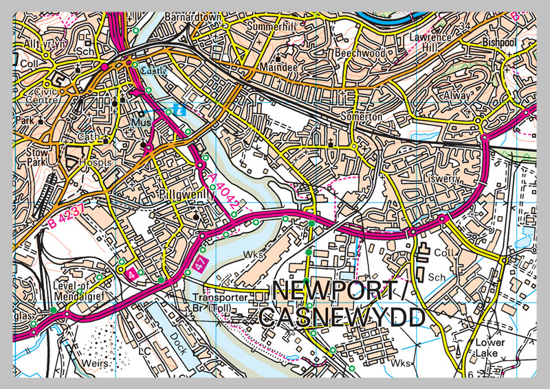 Newport County Map