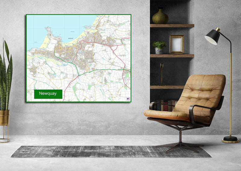 Newquay Street Coastal Area Map