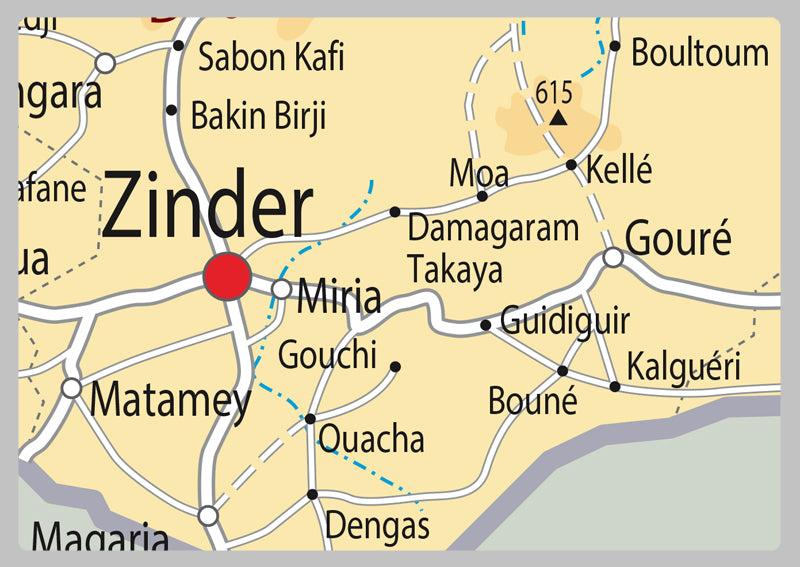 Physical Map of Niger - The Oxford Collection