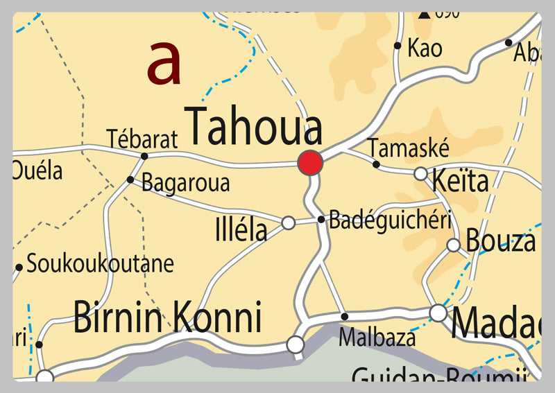 Physical Map of Niger - The Oxford Collection