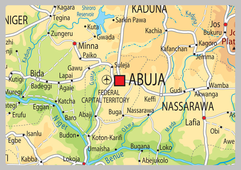 Nigeria Physical Map– I Love Maps