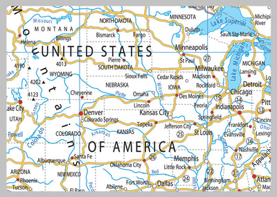 North America Road Map I Love - North America Road 11 400x284 Crop Center