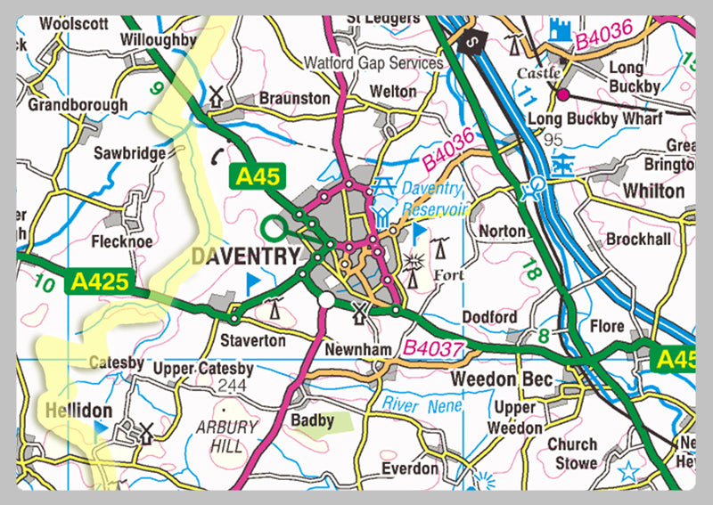 Northamptonshire County Map
