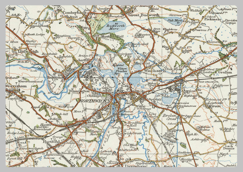 1920 Collection - Northwich & Macclesfield Ordnance Survey Map
