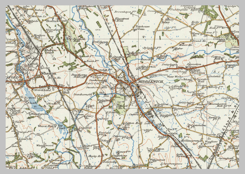 1920 Collection - Northwich & Macclesfield Ordnance Survey Map