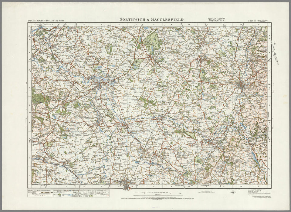 1920 Collection - Northwich & Macclesfield Ordnance Survey Map