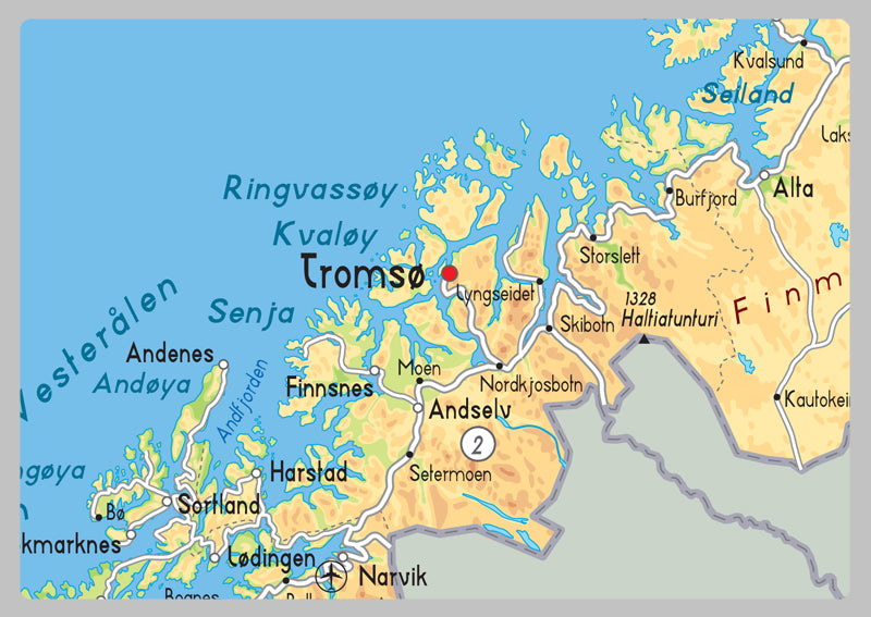 Norway Physical Map