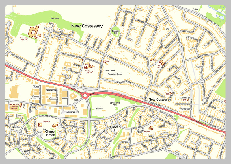 Norwich Street Map