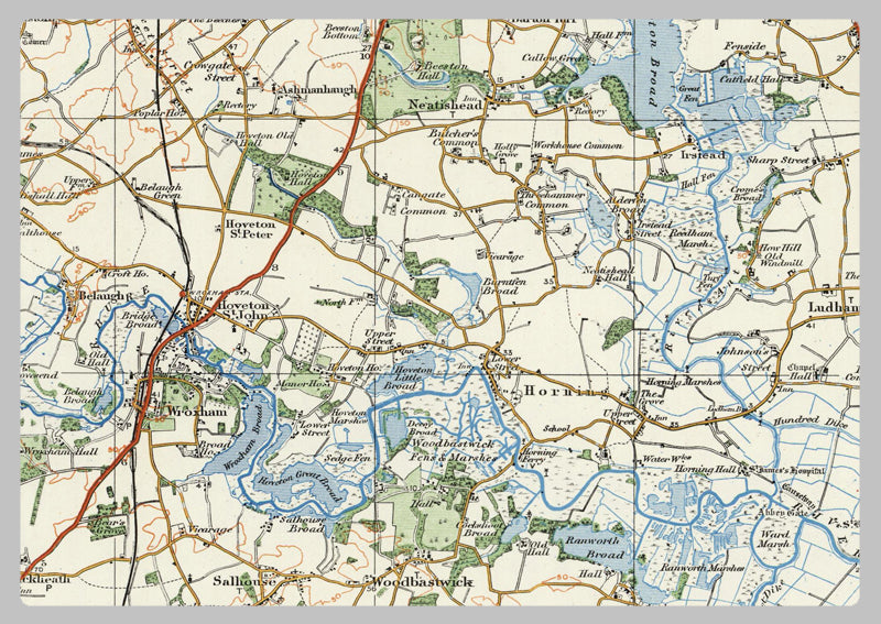 1920 Collection - Norwich & Great Yarmouth Ordnance Survey Map