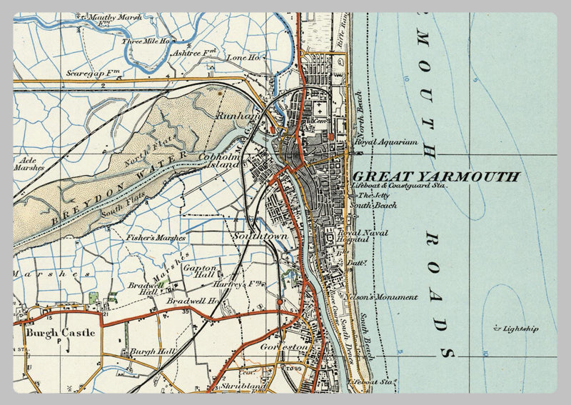 1920 Collection - Norwich & Great Yarmouth Ordnance Survey Map