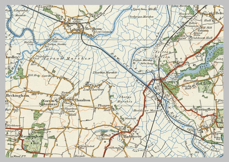 1920 Collection - Norwich & Great Yarmouth Ordnance Survey Map