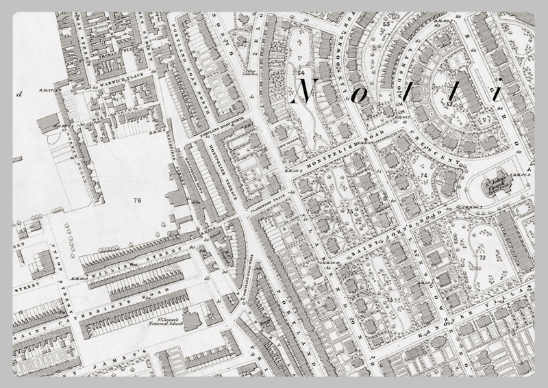 London 1872 Ordnance Survey Map - Sheet XXXII - Notting Hill