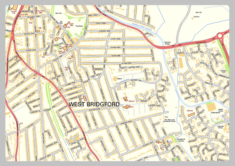 Nottingham Street Map