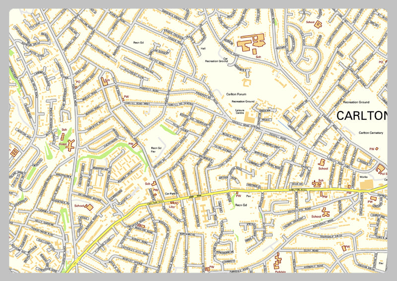 Nottingham Street Map