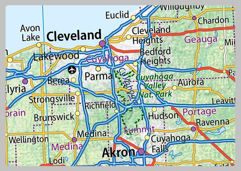 Ohio Physical State Map