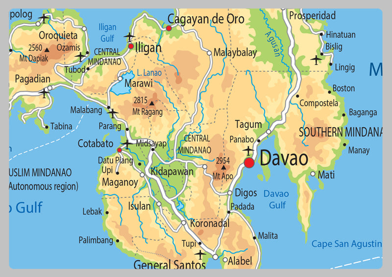 Physical Map of the Philippines - The Oxford Collection