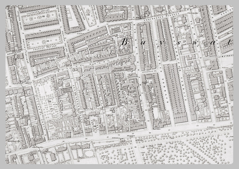 London 1872 Ordnance Survey Map - Sheet XXXIII - Paddington