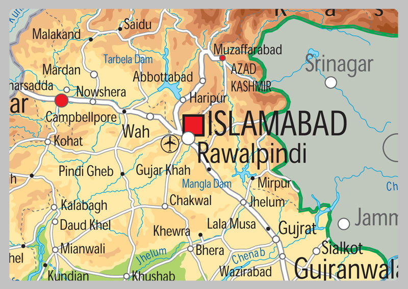 Pakistan Physical Map