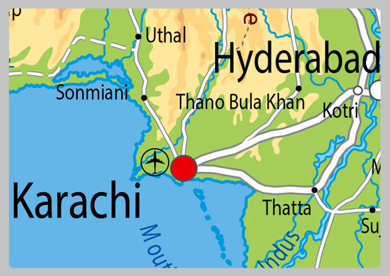 Physical Map of Pakistan - The Oxford Collection