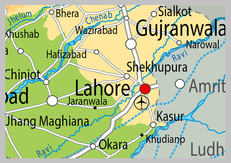 Physical Map of Pakistan - The Oxford Collection