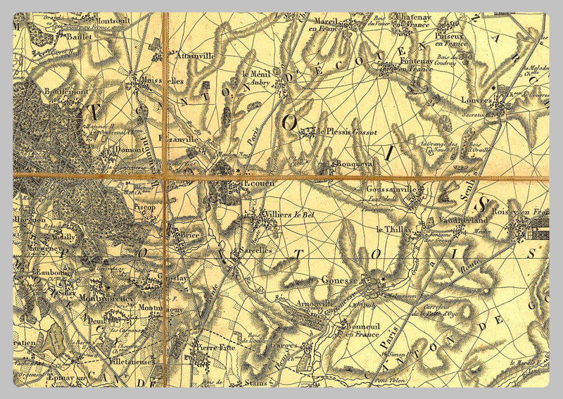 1830 - Map Of Paris & Environs - Aux Environs De Paris