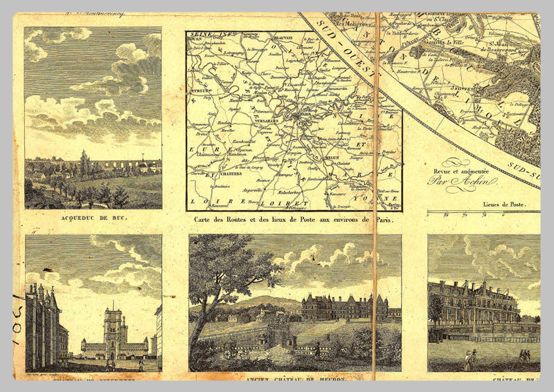 1830 - Map Of Paris & Environs - Aux Environs De Paris