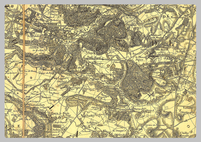 1830 - Map Of Paris & Environs - Aux Environs De Paris