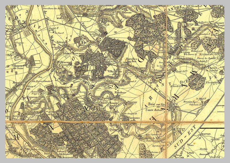 1830 - Map Of Paris & Environs - Aux Environs De Paris