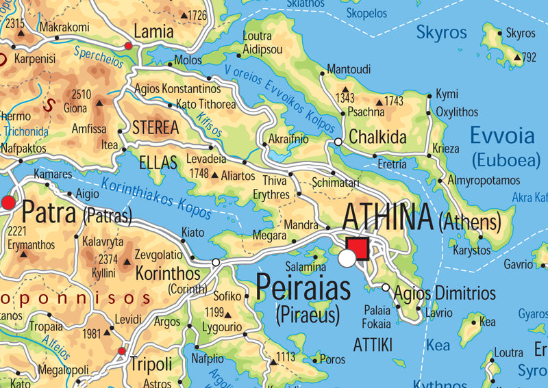 Illustrated Map of Greece