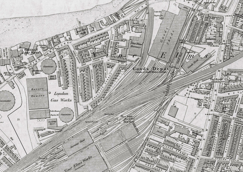 London 1872 Ordnance Survey Map - Sheet LIV - Pimlico