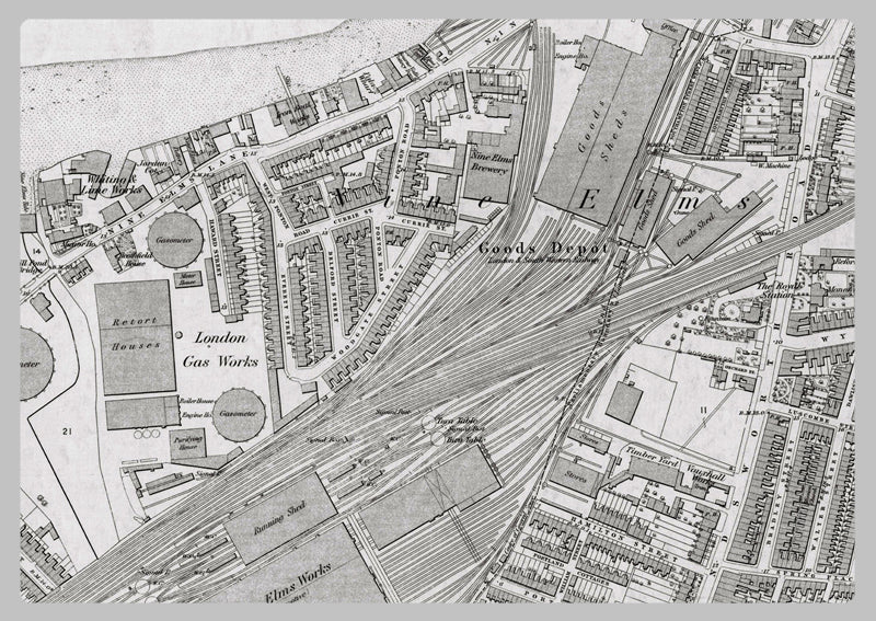 London 1872 Ordnance Survey Map - Sheet LIV - Pimlico