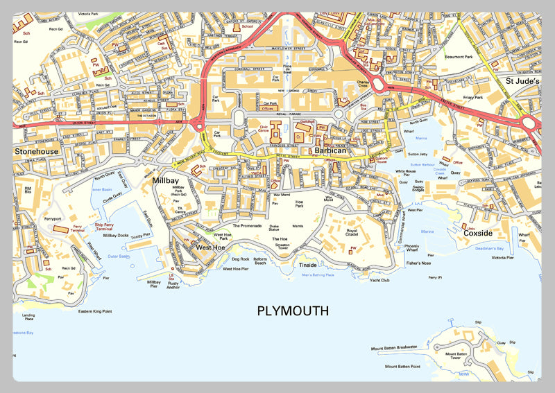 Plymouth Street Map