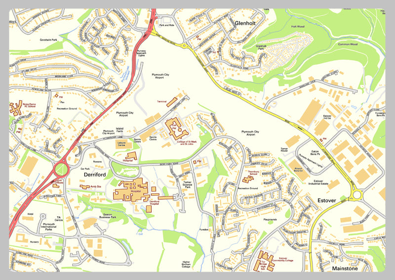 Plymouth Street Map