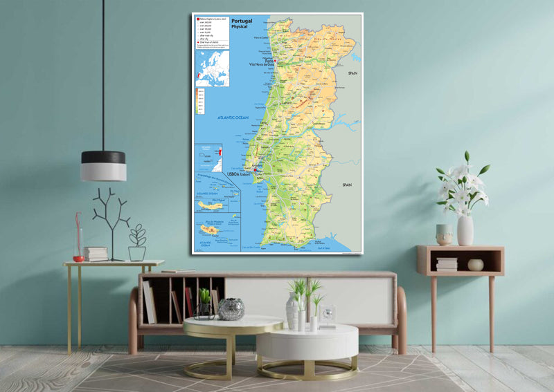 Portugal Physical Map