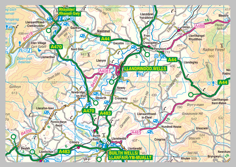 Powys County Map